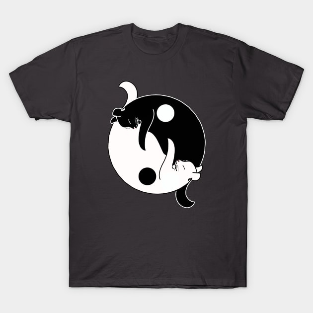 Yin Yang Cats T-Shirt by Snapdragon